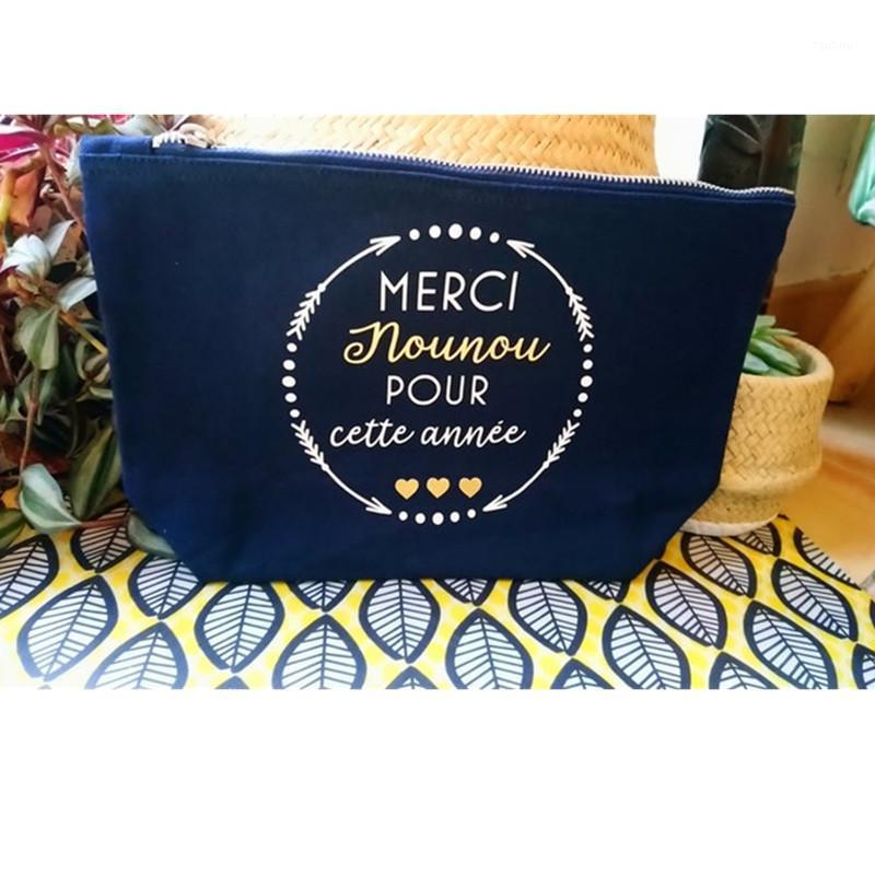 

personalised navy Makeup Bag with your text stars, bachelorette party survival kit bags, nanny zipper make up bag,thank you gift1