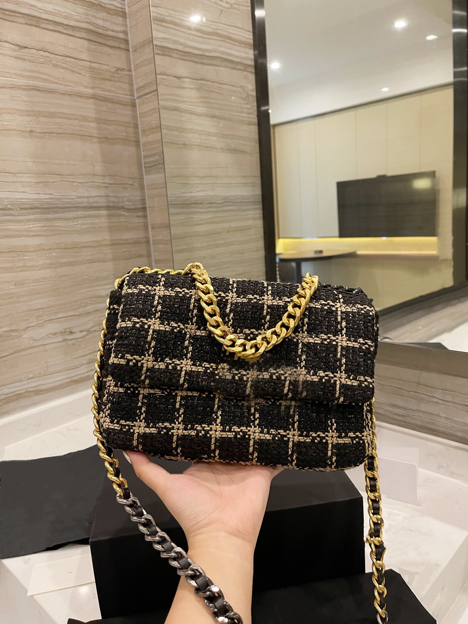 

Early Fall Winter Cross Body bag Quilted Matelasse Chain Shoulder Totes Purse Large Capacity Famous Luxury Designe handbag Series Tweed wholesale price Bags, Make up the difference