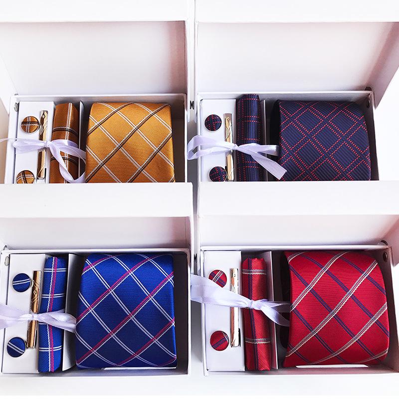 

Bow Ties 18 Colours Necktie Mens 100% Silk Tie Jacquard Formal Set Clip In Gift Box