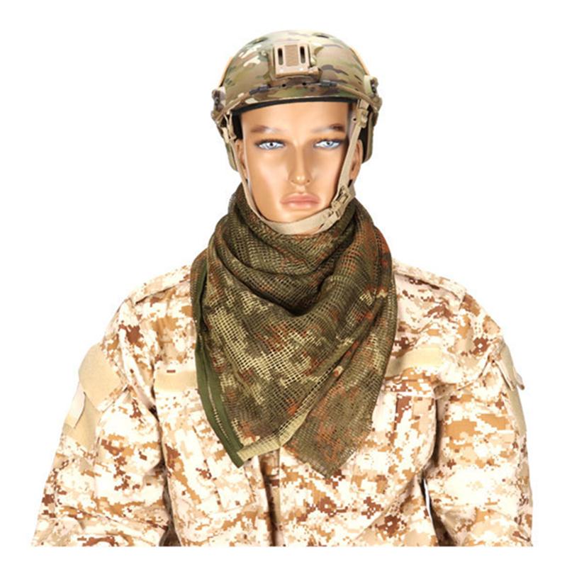 

Tactics Cotton camouflage Field jungle camouflage Big hole scarf Sunscreen net towel, Grey