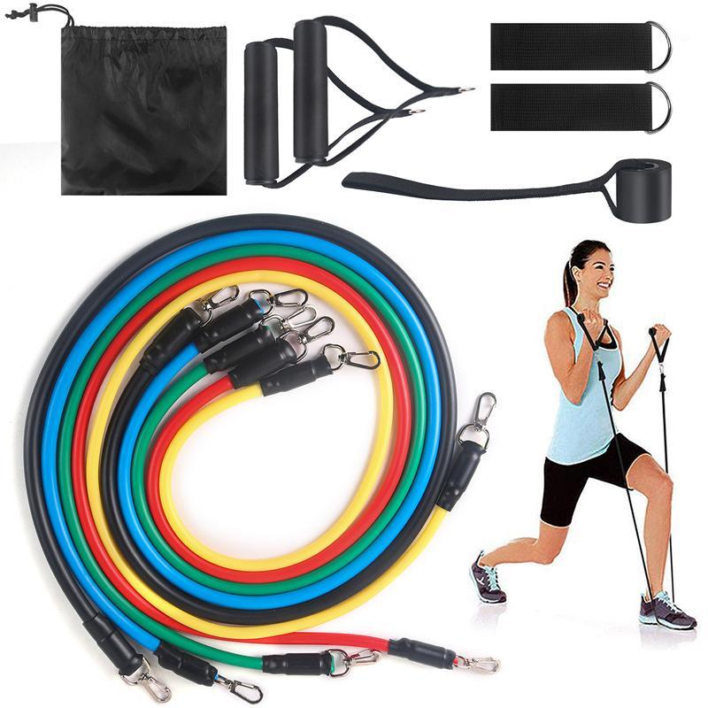 

11 PCS Elastic Exercise Resistance Bands Workout with Door Anchor Handles and Ankle Straps for Indoor Home Fitness Training1