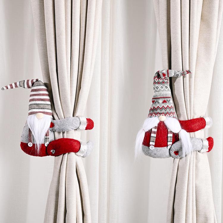 

Curtain Doll Hanging Ornaments Santa Claus Window Decoration Christmas Gifts Xmas Party 2021 New Year Home Decor Supplies