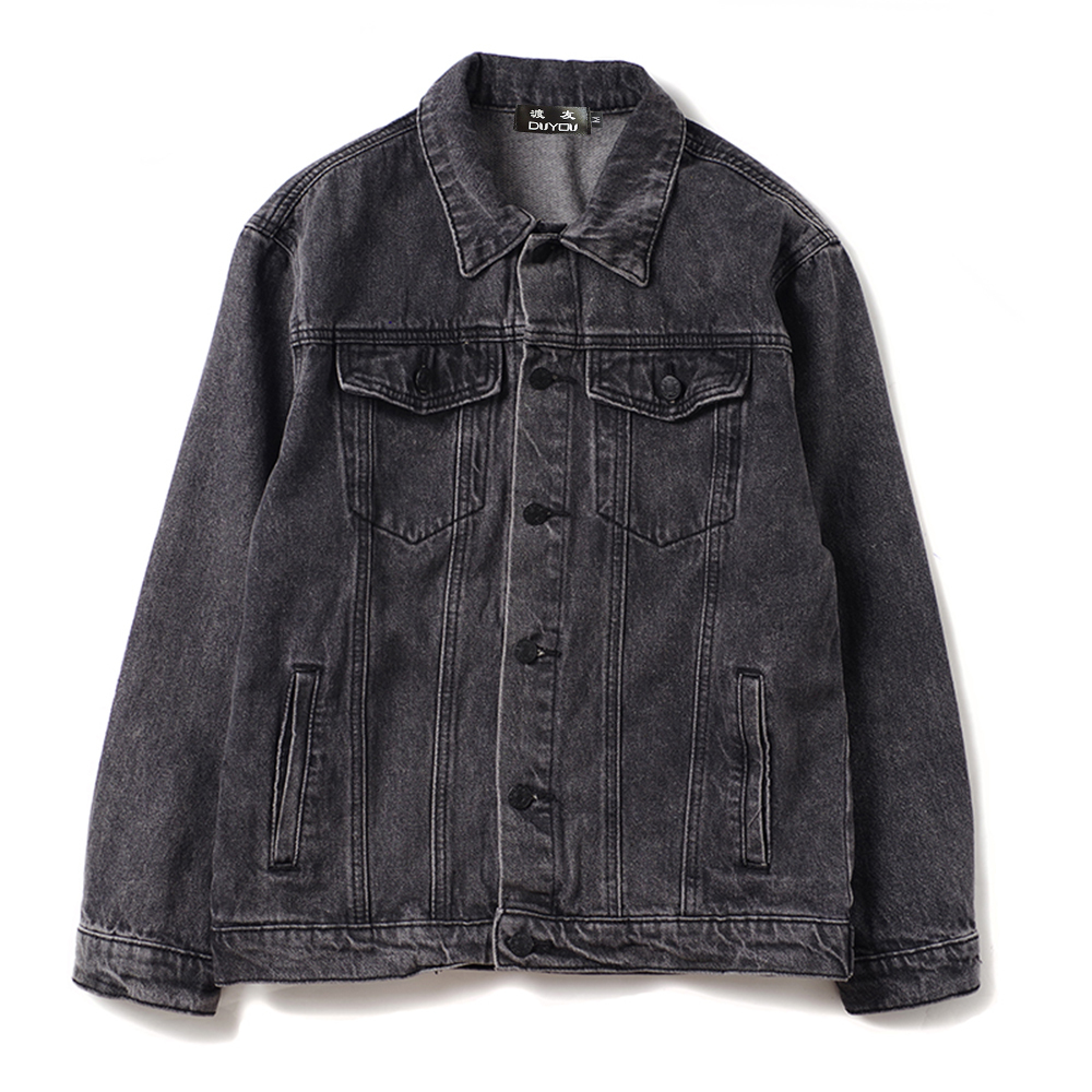 

Men' Jean Jacket Streetwear Hip Hop Flight Ripped Denim Casual Fashion Men Rv5l, Gray