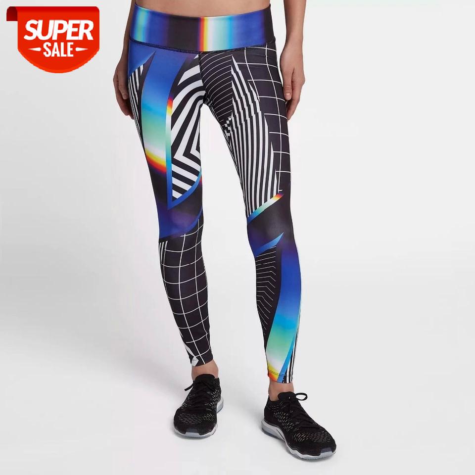 

Mesh Stripe Pattern Printed 2018 Sexy Fashion Leggings Women Workout High Waist Polyester Legging #XZ1y, Black;white