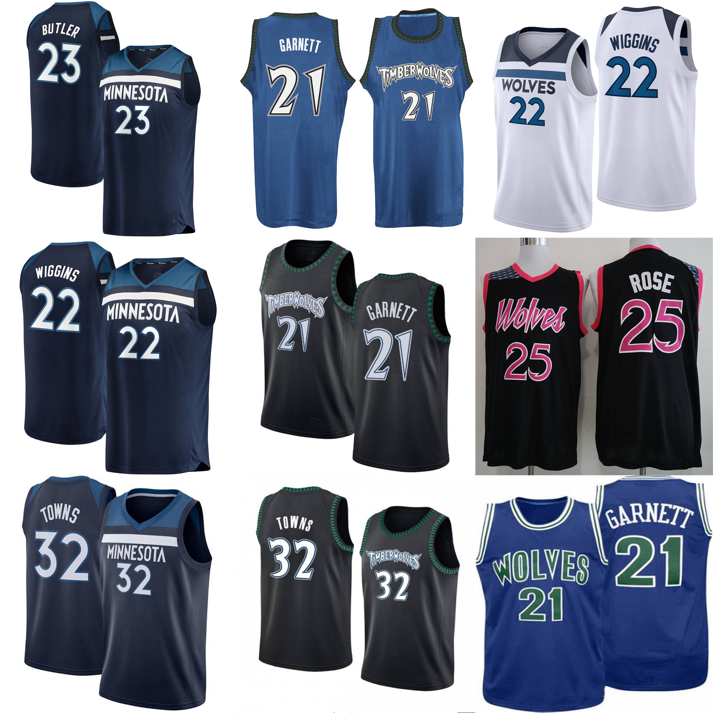 

NCAA Jimmy 23 Butler Jersey Mens Kevin 21 Garnett Andrew 22 Wiggins Karl-Anthony 32 Towns Derrick 25 Rose Vintage College Basketball Jerseys, #21