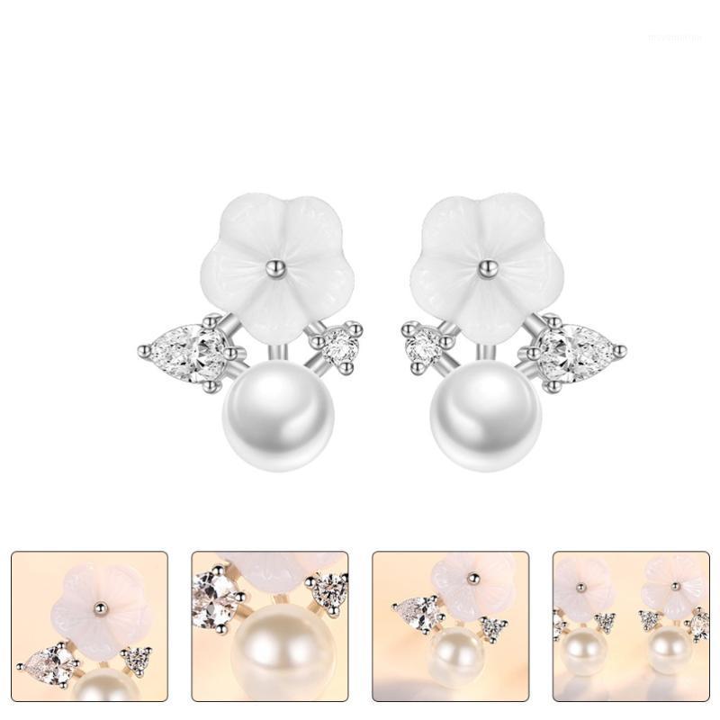 

1 Pair of Ear Jewelry Decor Delicate Earrings Silver-plated Earrings Decorative for Female Girl Woman1