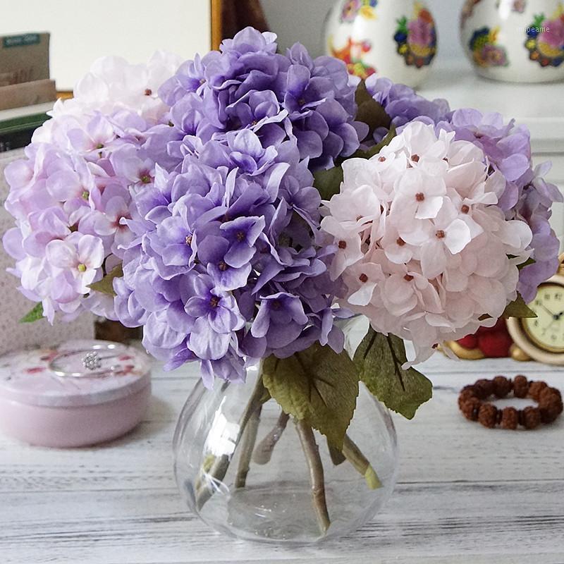 

Flower arrangement British hydrangea flower home decoration wedding DIY artificial flowers wholesale dropshipping1, Red