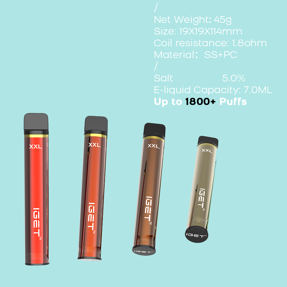 

Iget Shion Wholesale Disposable Electronic Cigarette E Cigarette Iget XXL 1800 Puffs Iget Vape