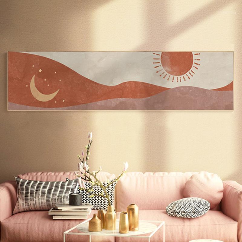 

Morandi poster The sun and the moon Canvas Painting Nordic Wall Art Poster Print for bedroom Big Size Decor Wall Picture Unframe1