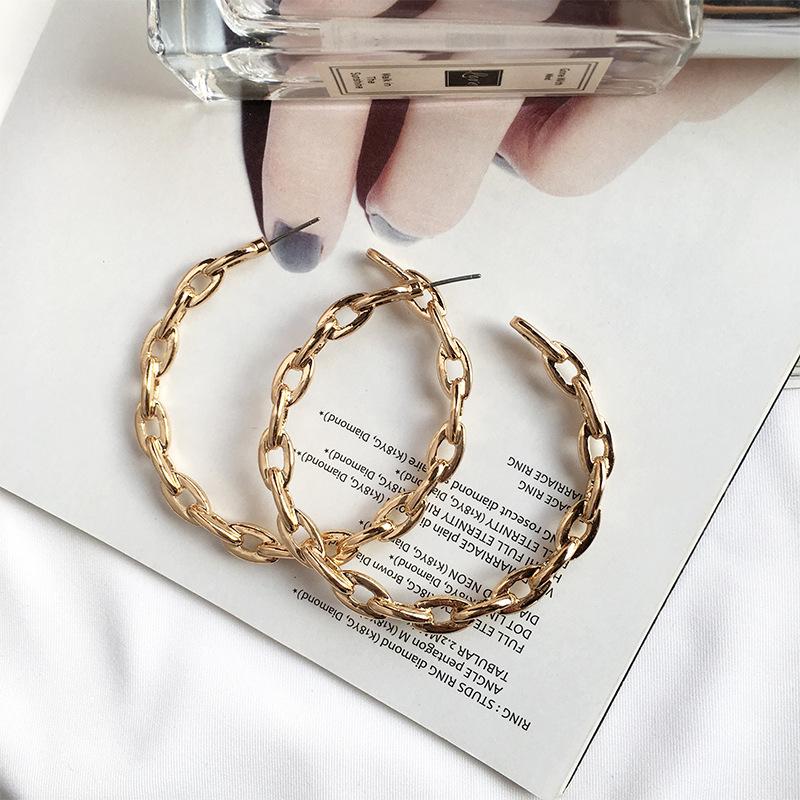 

Hollow Earrings Steampunk Earrings Metal Round Trendy Weaving Vintage Semicircle Jewelry Gold Funny Personalized Round Women
