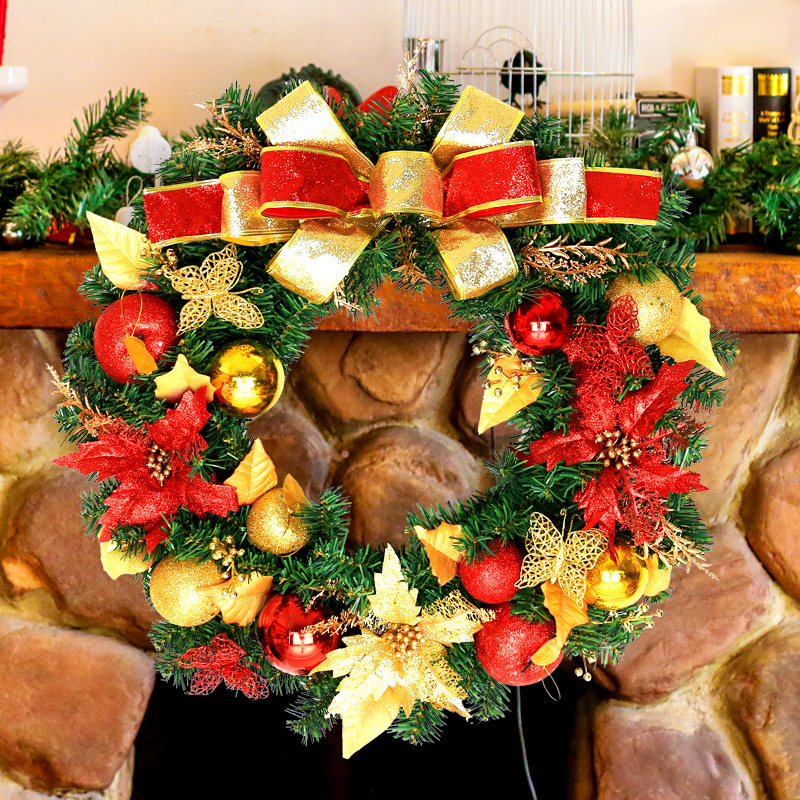

30 45 60 / 80cm garland Decoration circle setting Christmas Wreath door hanging