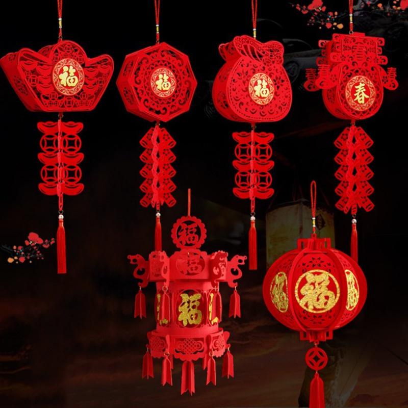 

2021 Red Chinese Lanterns, Decorations For Chinese New Year Spring Festival Wedding