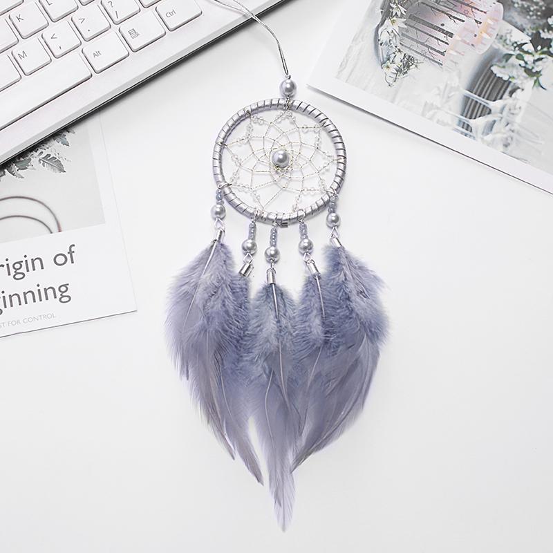 

Mini 34cm Tassel Catching Monternet Creative Feathers Wind Chimes Decoration Pendant Car Wall Hanging Dream Catcher Home Crafts
