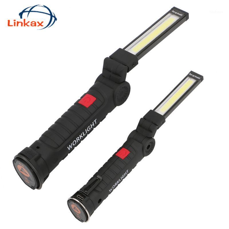 

COB LED Magnetic Folding Hook Work Light Portable Multifunctional USB cable Big Size 5 modes Working1