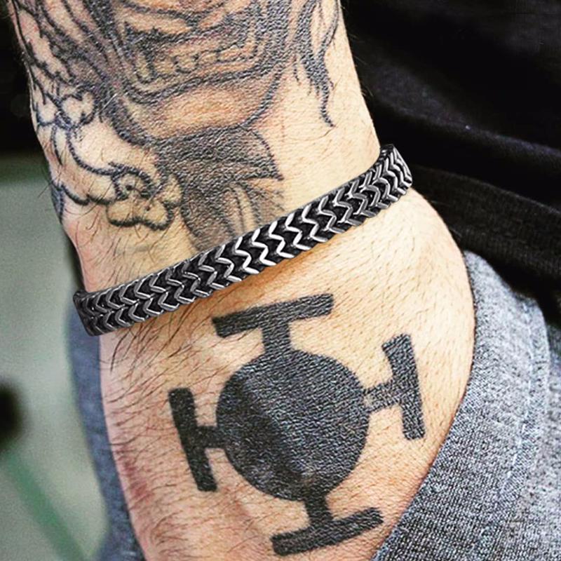 

DOUBLE FRANCO LINK OXIDATION BRACELET FOR MEN WHEAT CHAIN BALI FOXTAIL STAINLESS STEEL BRACELET ASSORTED COLORS