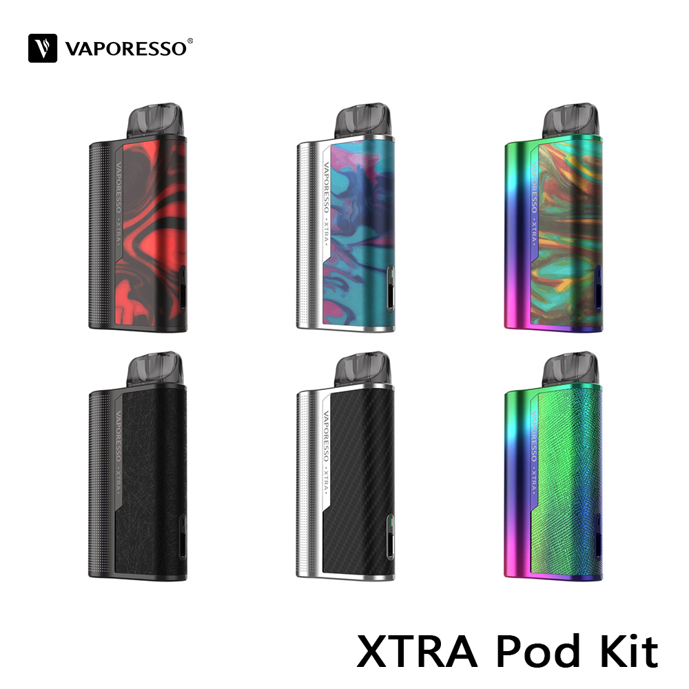 

Vaporesso XTRA Pod Kit 900mAh 2ml XTRA Pod Cartridge With 0.8ohm Mesh Coil Best For MTL Vaping 100% Authentic, As pic