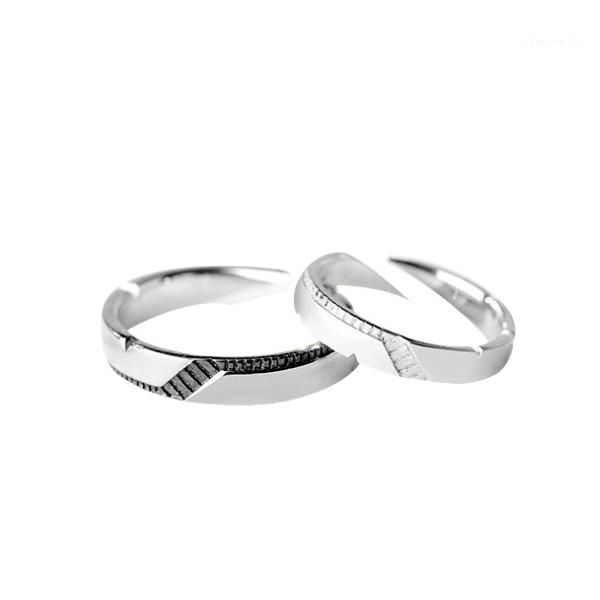 

Cluster Rings Yaximan SILVERAGE 925 Sterling Silver Women Lovers' Couple Open Ring Men Fine Jewelry Student Gift Adjustable Engagement, Golden;silver