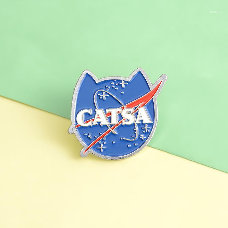 

Cat planet Enamel Lapel Pins Aerospace Animal Sign Brooches Badges Fashion Jewelry Gifts for Friends Wholesale Brooches1