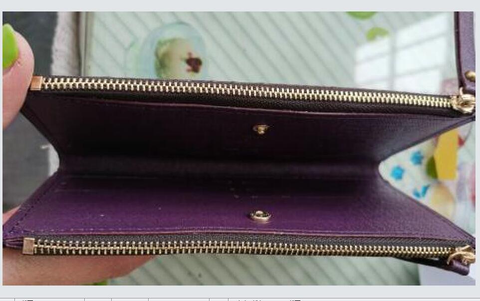 

Top quality Adele Wallet M61269 New Women Fashion Shows Exotic Leather Bags Iconic Bags Clutches Evening zipper Wallets Purse KLKO0214, Red
