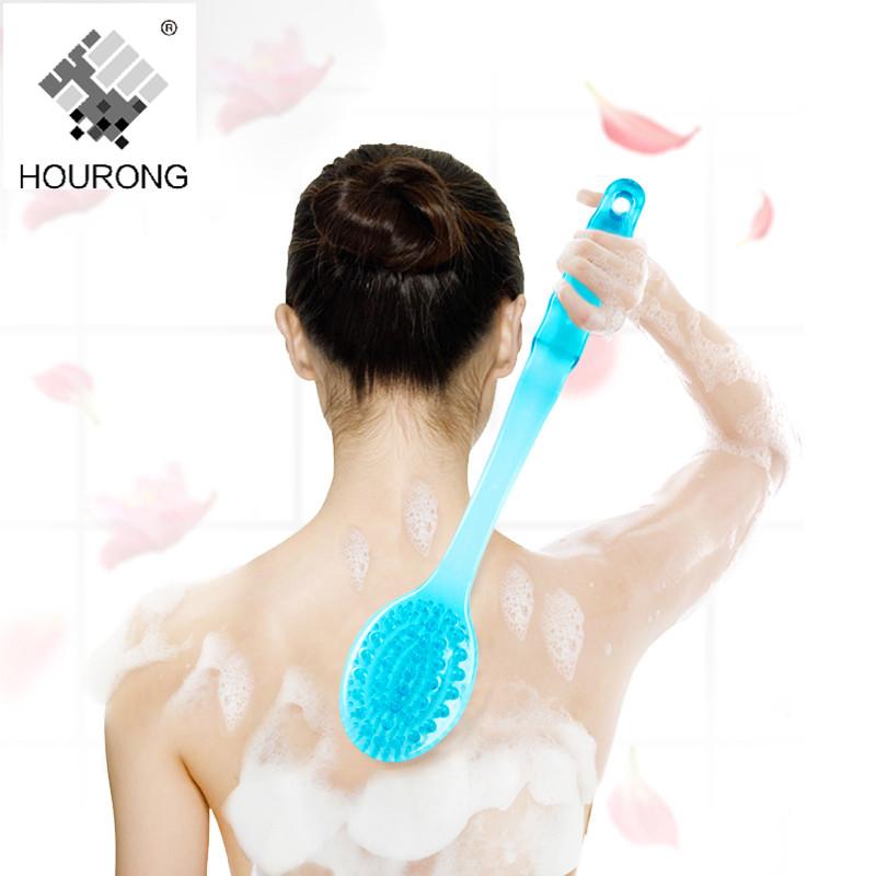 

1Pc Bath Brush Long Handle Scrub Skin Massage Shower Feet Rubbing Brush For Back Exfoliation Brushes Body Bathroom Accessories