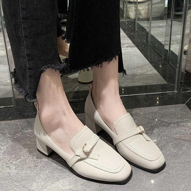 

Loafers comfortable Shoes Women Shoes Pure color Shallow Slip On Casual Breathable Literary Leather For Women U29-13, Black