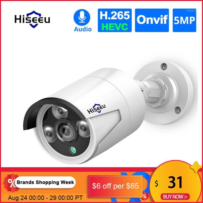 

Hiseeu 5MP 4MP POE IP Camera Outdoor Waterproof H.265 CCTV Camera Night Vision P2P Motion Detection ONVIF For PoE NVR 48V1