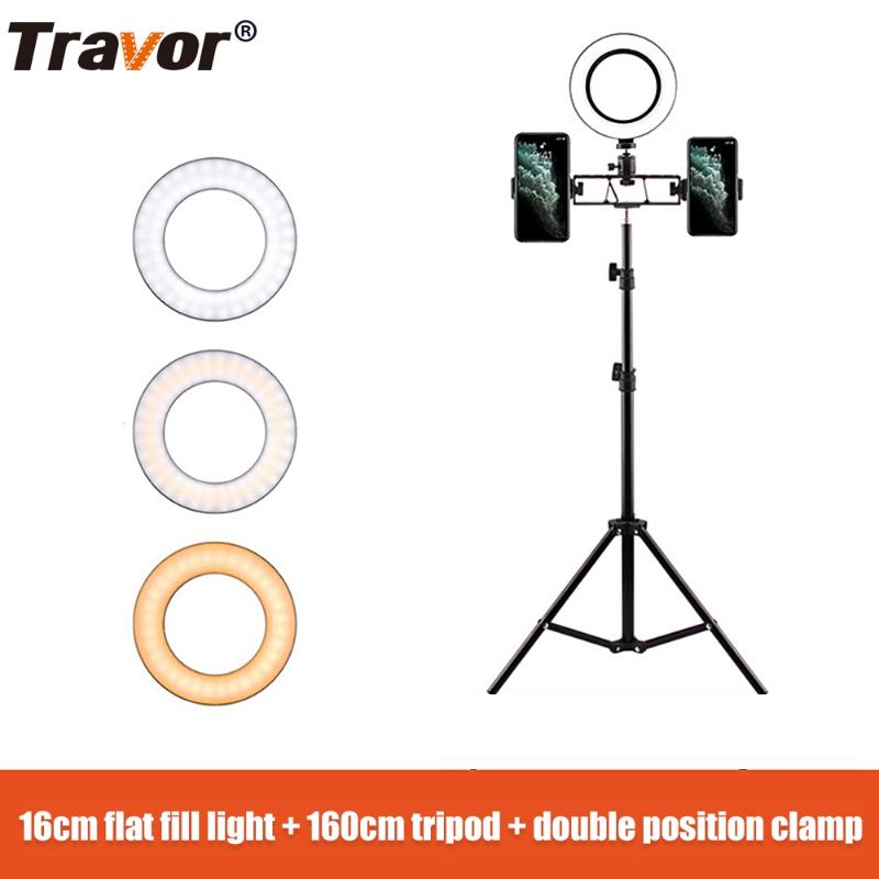 

6 inch Selfie RING Light with 160cm Tripod Camera Ring Light Table Lamp Studio Live Lamp for Makeup Youtube Video Led