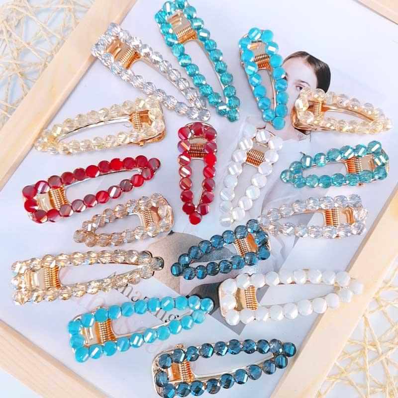 

Fashion Women Hair Clip Headwear Adult Geometric Hairpins Hair Barrettes Crystal Hairgrips Accessories