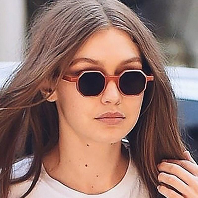

New Fashion Polygon Sunglasses Vintage Anti-Reflective Plastic Glasses Frame Women Retro Sun Glasses Classic Brands Uv400