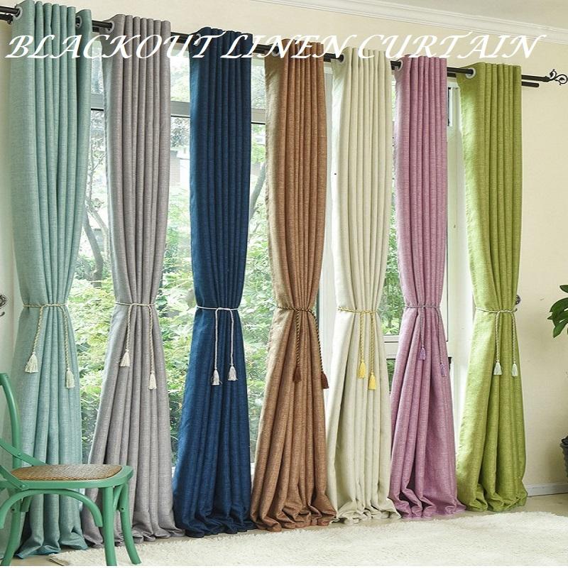 

Fasion blackout linen curtains customize sizes, Tulle