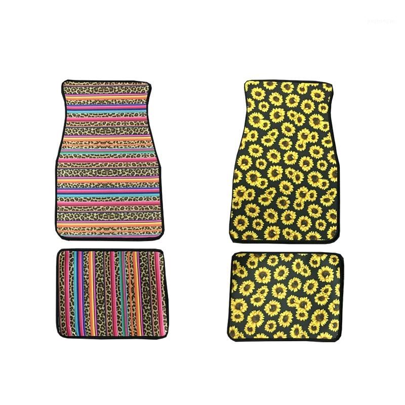 

10pcs/lot hot selling sublimation neoprene car mat car carpet sunflower serape antislip floor mat1