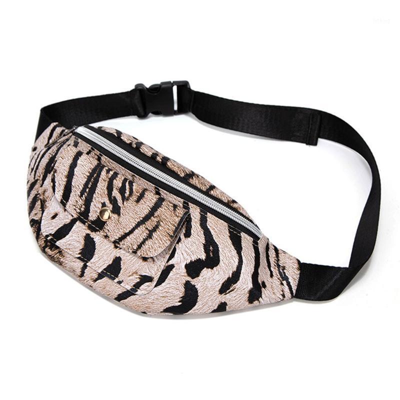 

Women Waist Packs Tiger Pattern Fanny Packs Double Zipper Shoulder Leopard Waist Pack Letter Purse Mobile Phone Bag Mujer #YJ1, Beige