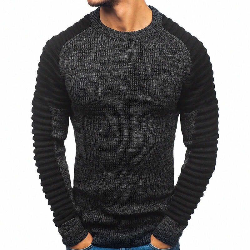 Men's Cardigan Striped Long Sleeve Slim Sweater Cardigans Round Fall Winter Dark Gray Red w3nW#
