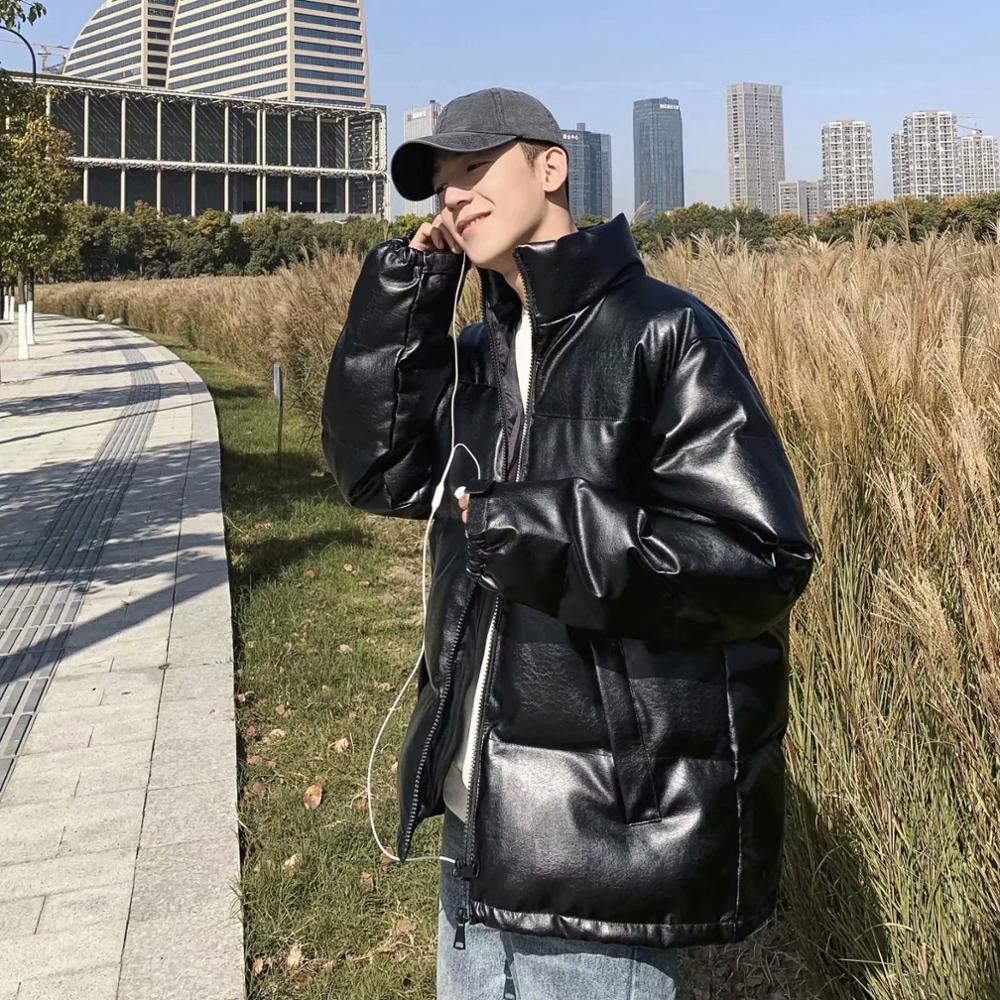 

2021 New Arrival Winter Thicken Man's Jacket Quality Leather Plutonium, with Male Hood, Waterproof Jackets, 6W2H, Black