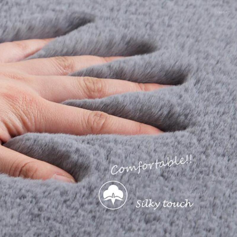 

Solid Color Carpet Living Room Home Imitation Fur Carpet Soft Fluffy Large Rugs for Children's Bedroom Non-slip Rug Grey1, Pink