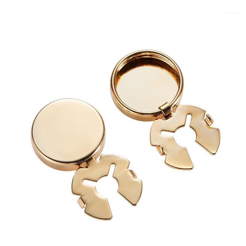 

Gold Mens Cover Cufflinks Shiny Wedding Cuff links Buttons for Men Normal Suit Shirt Cufflink Blank Round Cuffs Jewelry Gifts1