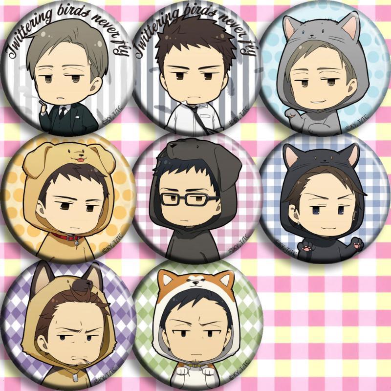 

1pc BL Anime Twittering Birds Never Yashiro Dohmeki Chikara Kageyama Badges Brooch Pins1
