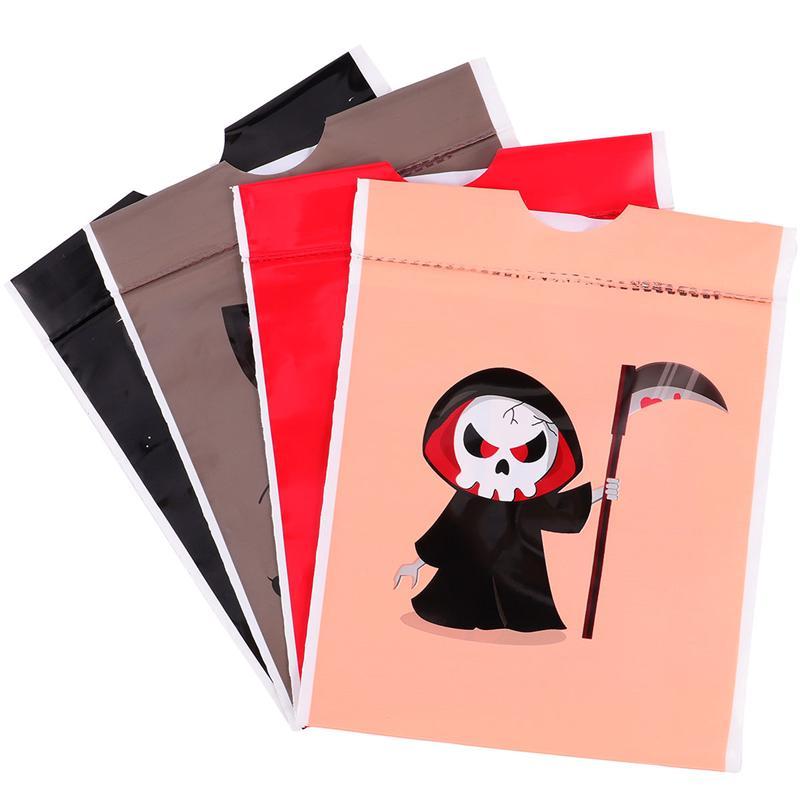 

50Pcs Halloween Candy Bag Creative PE Drawstring Bag Party Decorative Storage Pouch Packing Gifts Halloween Party Supplies