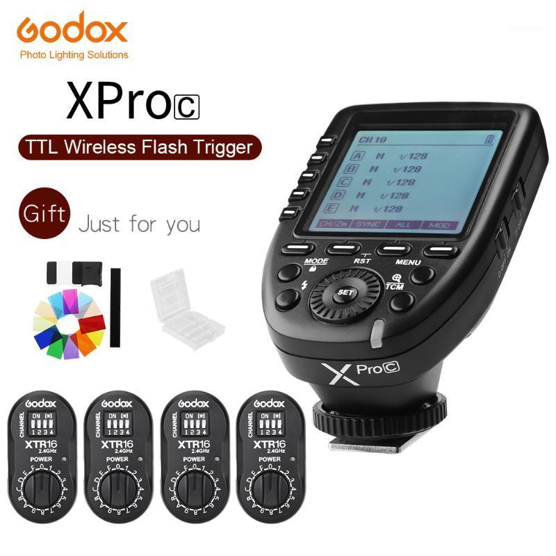 

GODOX XPro-C E-TTL 2.4G Wireless High Speed Sync 1/8000s X system High-speed Flash Trigger + 4x XTR-16 For EOS Cameras1