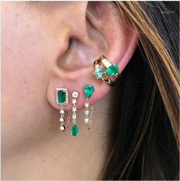 

Dangle & Chandelier Tear Drop Cz Tassel Chain Earring Colorful Birthstone Cubic Zirconia Gold Color Gorgeous Stunning Multi Stone Jewelry1
