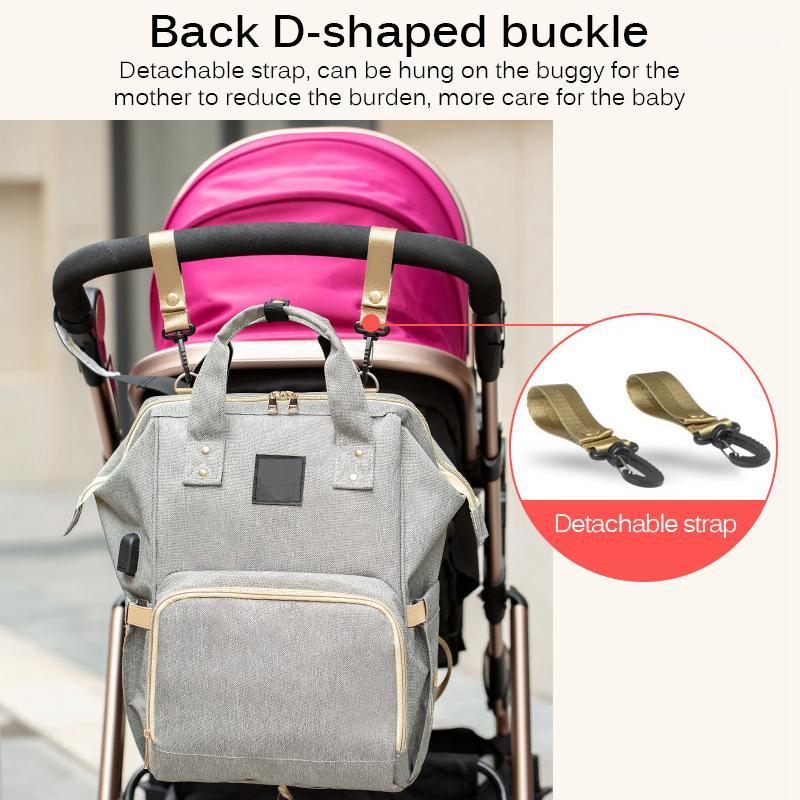 

Mummy Maternity Nappy USB Charging Bag Large Capacity Nappy Bag Travel Backpack Nursing for Baby Care Women's Fashion1, Black