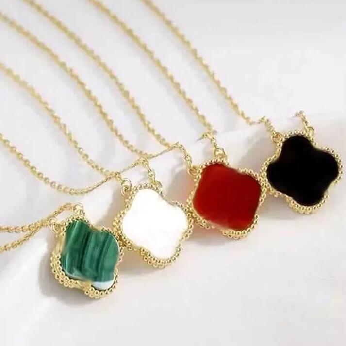 

Classic Necklace Fashion Elegant Clover Necklaces Gift for Woman Pendant 12 Color bijoux designer high quality luxury jewelry With original packaging