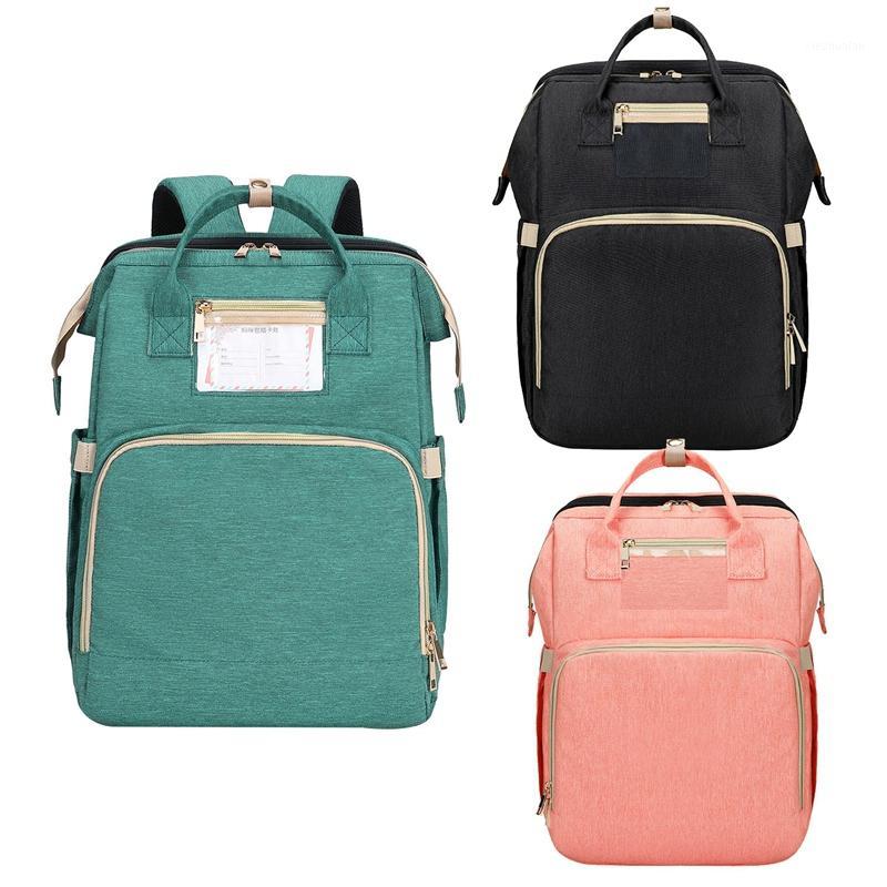 

Mama Backpack Diaper Bag Diaper Changing Portable Foldable Baby1, Black