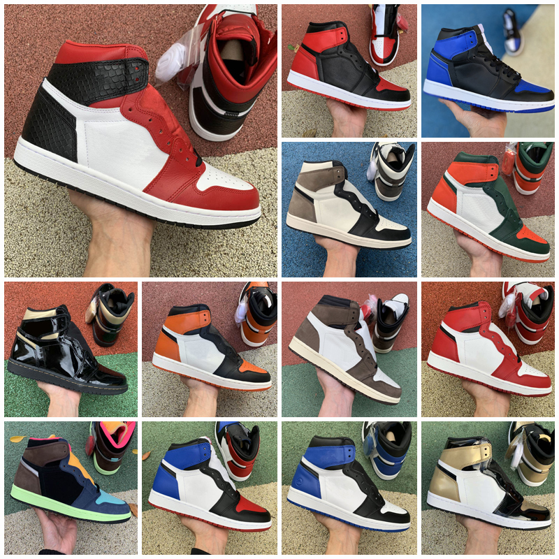 

Size 36-47 13 Sneakers Dark Mocha Jumpman 1 1s Mens Basketball Shoes Travis Scotts Smoke Grey Obsidian UNC Mushroom Sports Trainers, As photo 22