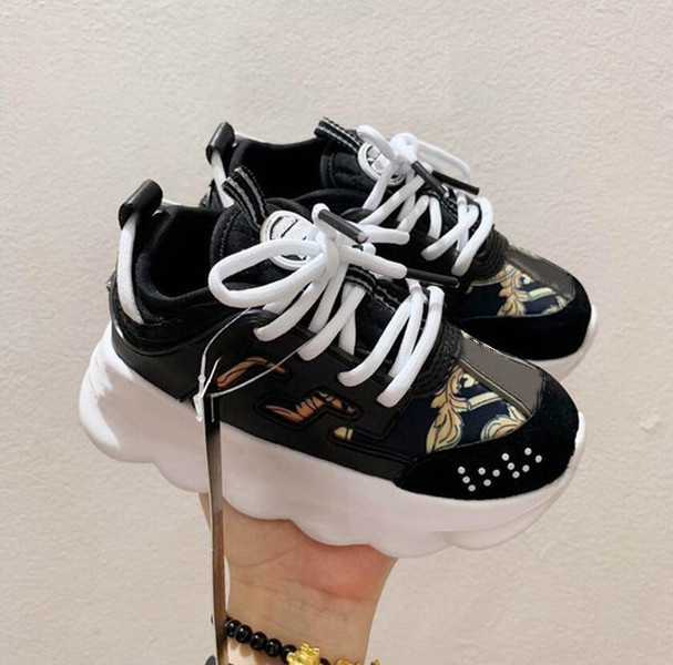 

Kids Sneakers Italy Designer Multi-Color Rubber Suede Leopard White Print Thick Bottom Casual Shoes Boys Girls Classic Retro Casual Shoes, Black