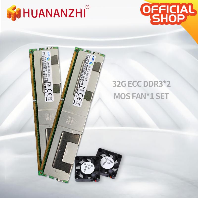 

HUANANZHI MOS FAN with DDR3 1866MHZ REG ECC 32G RAM MEMORY COMBO KIT