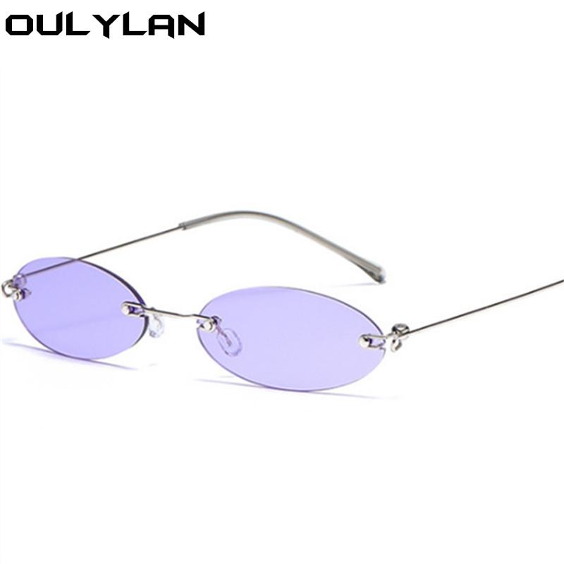 

Sunglasses Oulylan 2021 Rimless Men Women Trendy Small Ultralight Sun Glasses Ladies Sexy Green Black Eyewear UV400 Retro Stlye