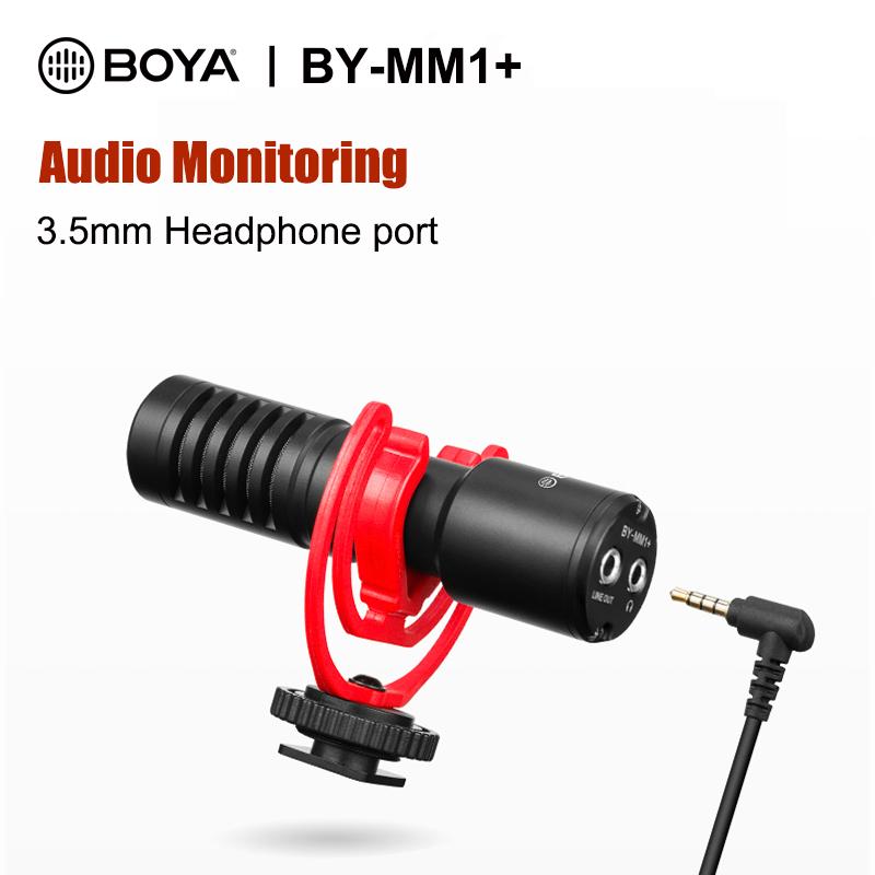 

BOYA BY-MM1+ Professional Shotgun Microphone Video Vlog Recording Mic for Smartphone Gimbal Tablets DSLR Camcorder PC Mixer