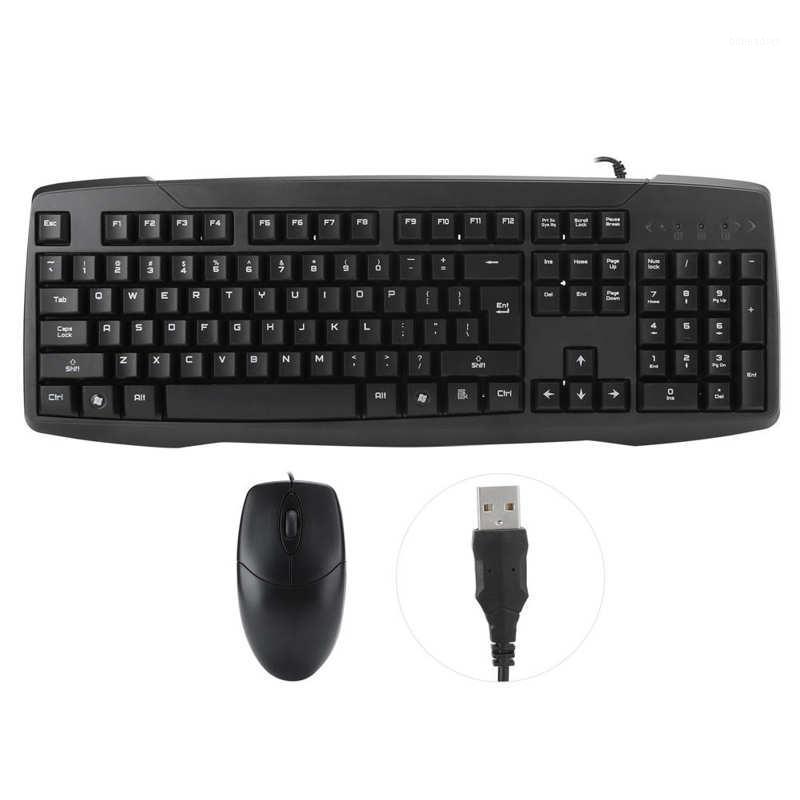 

Wired Mouse Keyboard Set Ergonomic Design USB Desktop Durable Office Games Universal Wired Mouse Keyboard Set1