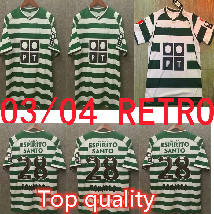 

Top Retro 2003 04 lisbon soccer jerseys ronaldo football shirts 01 02 Vintage velvet sponsor Camisa de futebol Maillot, 03/04